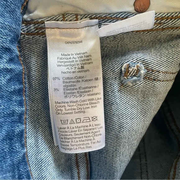 Madewell Stovepipe Jeans Women’s Size 29 Blue Medium Wash Cotton Stretch Pockets - Picture 16 of 16
